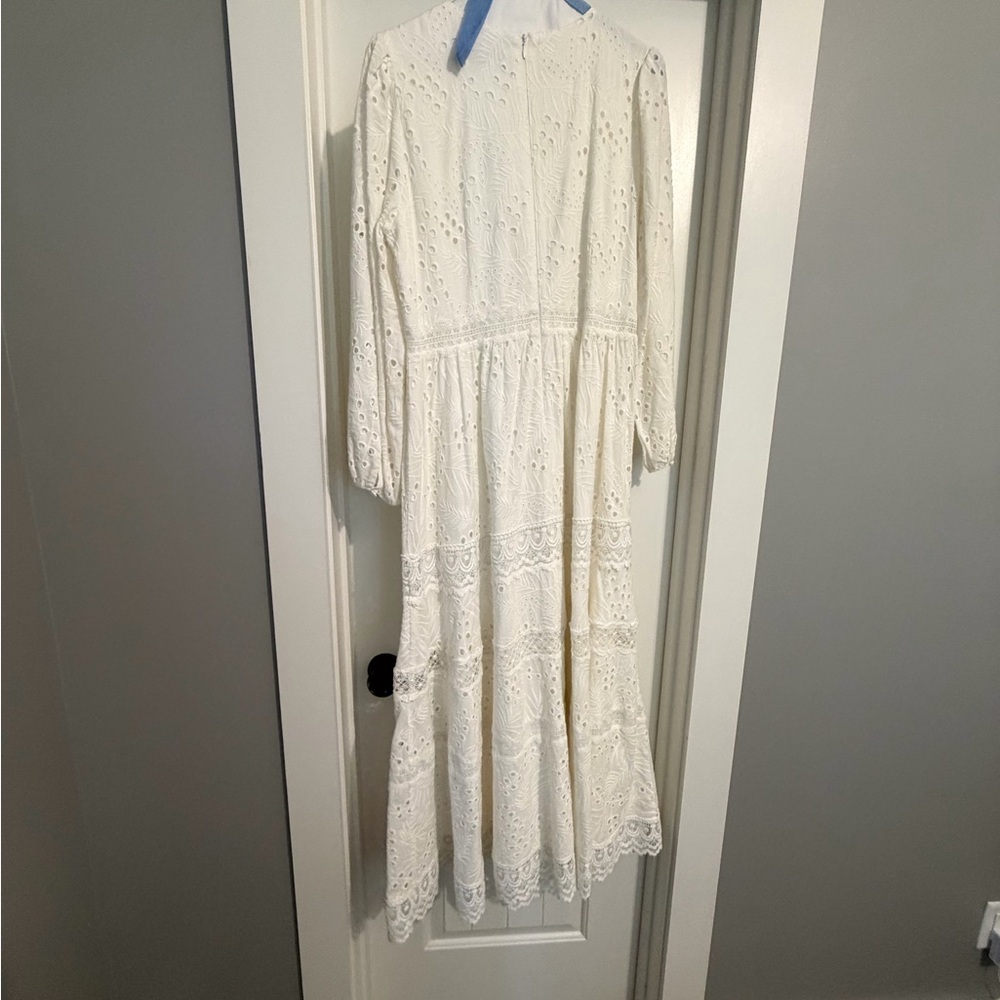 Antonio Melani White Eyelet Maxi Dress - Picture 3 of 8